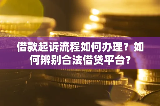 武汉借款起诉流程如何办理？如何辨别合法借贷平台？