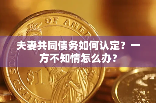 武汉夫妻共同债务如何认定？一方不知情怎么办？