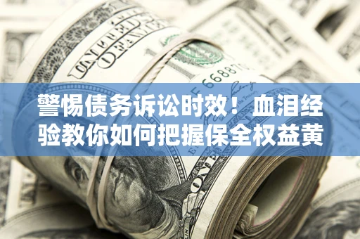 武汉警惕债务诉讼时效！血泪经验教你如何把握保全权益黄金期