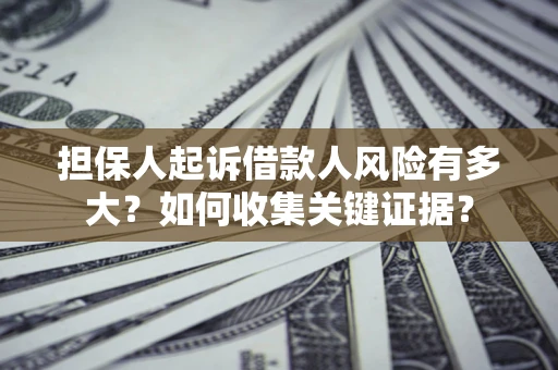 武汉担保人起诉借款人风险有多大？如何收集关键证据？