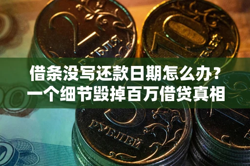 武汉借条没写还款日期怎么办？一个细节毁掉百万借贷真相