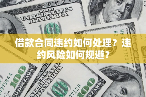 武汉借款合同违约如何处理？违约风险如何规避？