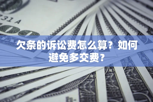 武汉欠条的诉讼费怎么算？如何避免多交费？