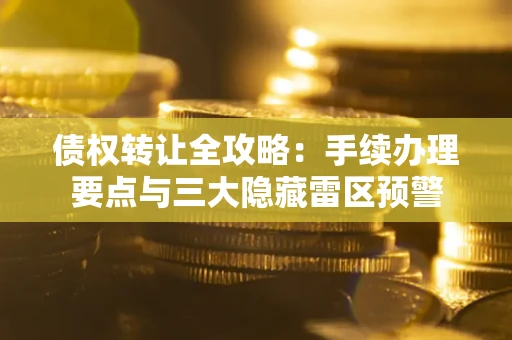 武汉债权转让全攻略：手续办理要点与三大隐藏雷区预警