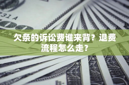 武汉欠条的诉讼费谁来背？退费流程怎么走？